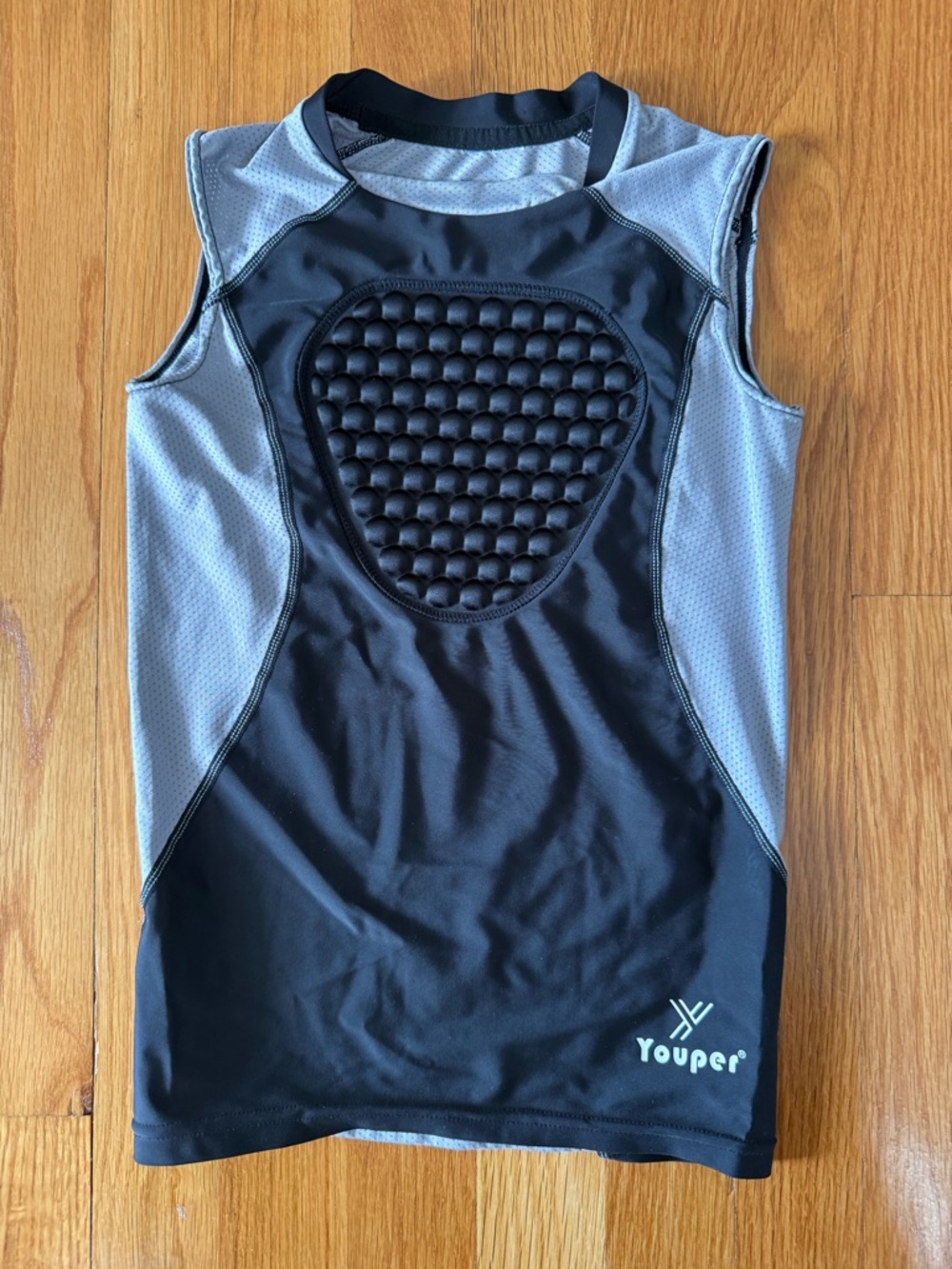 Youth XS Padded Chest Protector- Black & Gray